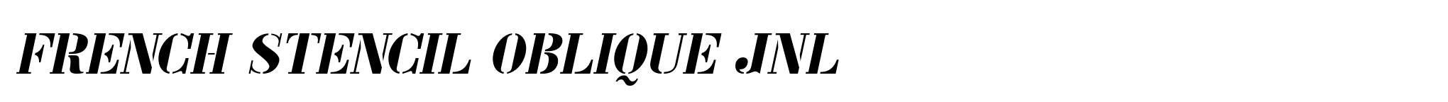 French Stencil Oblique JNL image